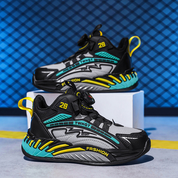 Dječje tenisice za trčanje – gornji dio PU+Mesh, potplat MD, prozračne, lagane, protivklizne, s prugastim uzorkom, za uzrast 4–16 godina