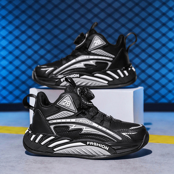 Dječje tenisice za trčanje – gornji dio PU+Mesh, potplat MD, prozračne, lagane, protivklizne, s prugastim uzorkom, za uzrast 4–16 godina