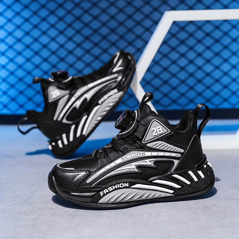 Dječje tenisice za trčanje – gornji dio PU+Mesh, potplat MD, prozračne, lagane, protivklizne, s prugastim uzorkom, za uzrast 4–16 godina