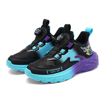 Pantofi sport pentru copii cu cataramă rotativă – Părți superioare din piele artificială, ușori, antiderapante, talpă MD