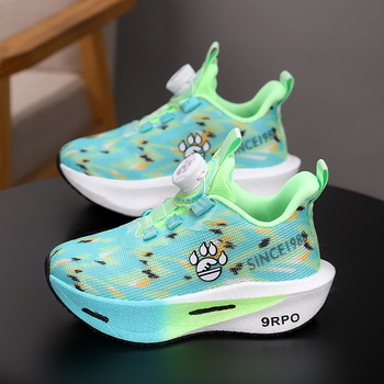 Pantofi sport pentru copii cu cataramă rotativă - partea superioară din plasă respirabilă, talpă din cauciuc antiderapant, unisex, pentru vârste 4-16 ani