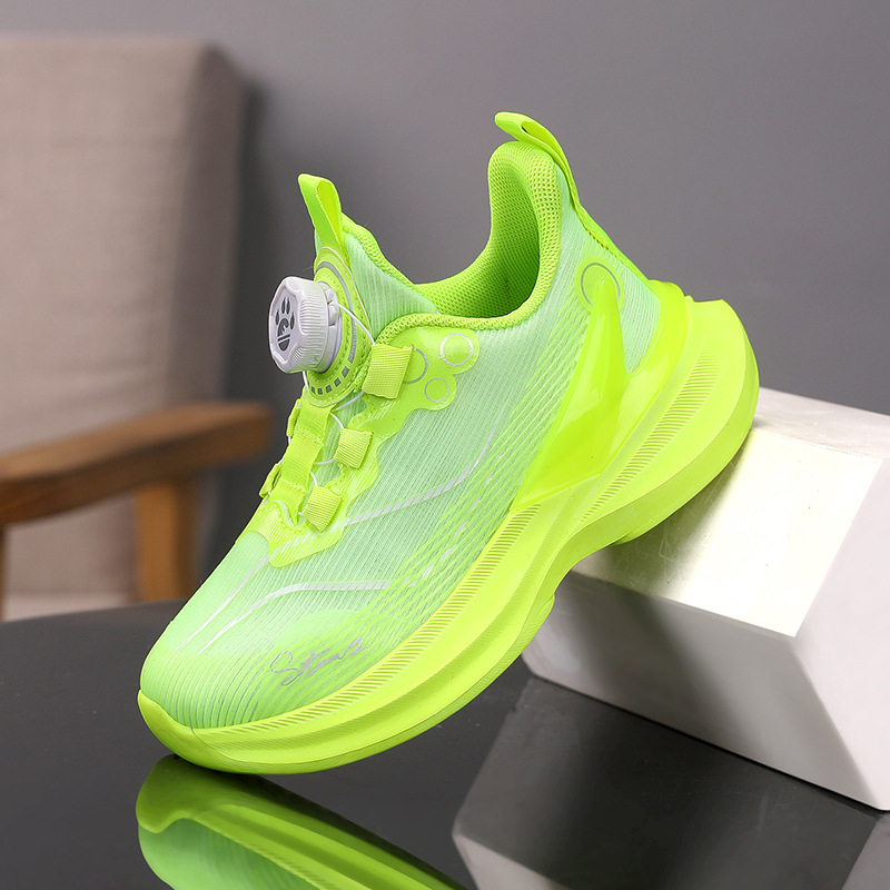 Pantofi sport pentru copii, vară, din plasă respirabilă, închidere cu cataramă rotativă, unisex, talpă EVA