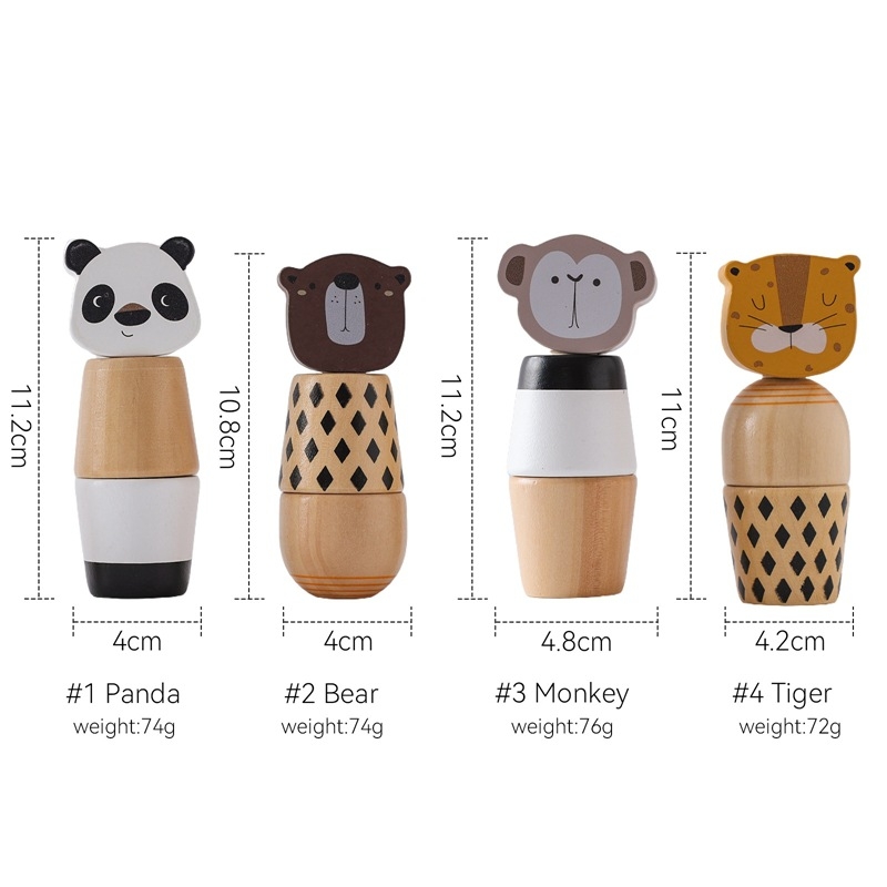 Drevená stavebnica s maticami a skrutkami, model PMZ2208, pre deti 4–6 rokov