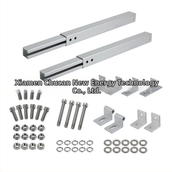 Držiak solárneho panelu z hliníkovej zliatiny AL6005-T5, nastaviteľný 15–30°, predné a zadné nohy, hmotnosť 2