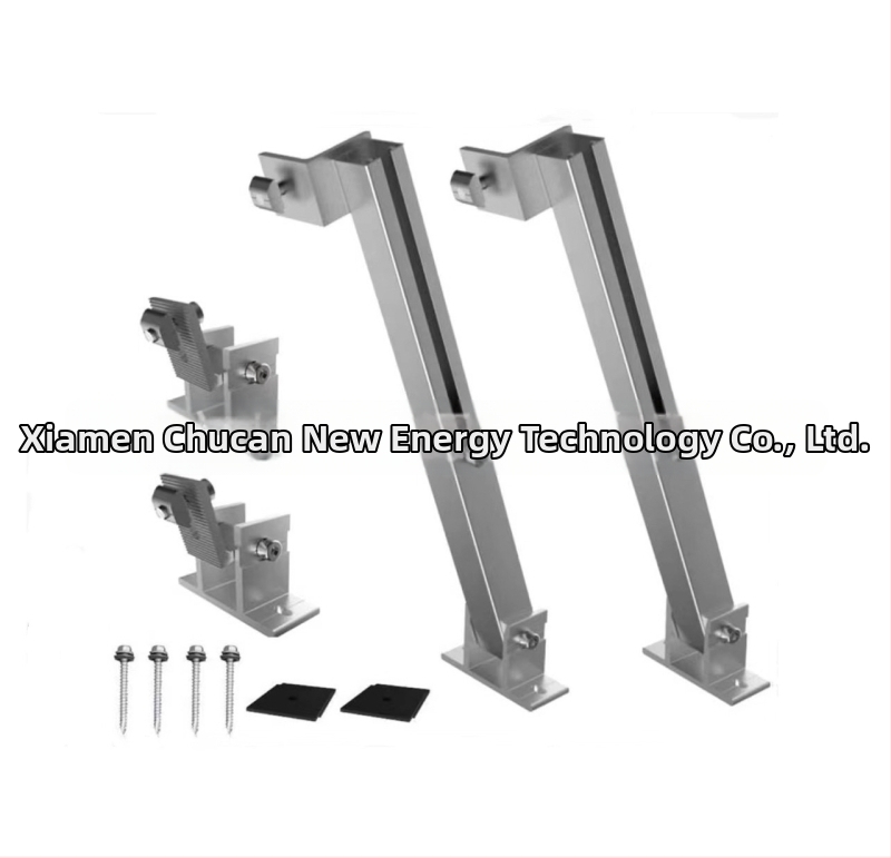 Držiak solárneho panelu z hliníkovej zliatiny AL6005-T5, nastaviteľný 15–30°, predné a zadné nohy, hmotnosť 2