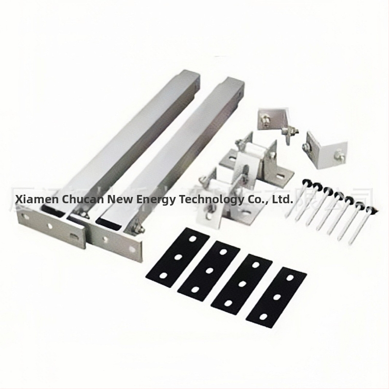 Saulės skydelio laikiklis iš aliuminio lydinio AL6005-T5, reguliuojamas 15–30°, priekyje ir galiniai kojos, svoris 2