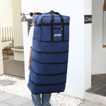 Cestovná taška s univerzálnymi kolieskami, Oxford materiál, vodeodolná a ultra ľahká, rozšíriteľná, zapínanie na zips