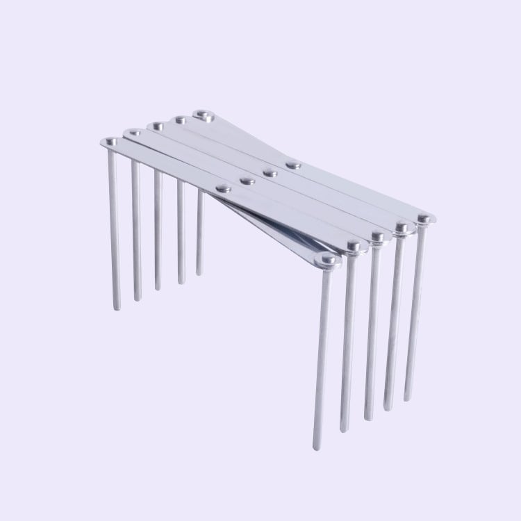 Raft de vase retractabil din oțel inoxidabil — pliabil, mobil, fără montaj, organizator de bucătărie pe birou