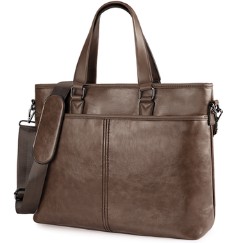 PU bőrből készült aktatáska európai–amerikai retro stílusban, vízálló, ütésálló és bővíthető üzleti utazásokhoz