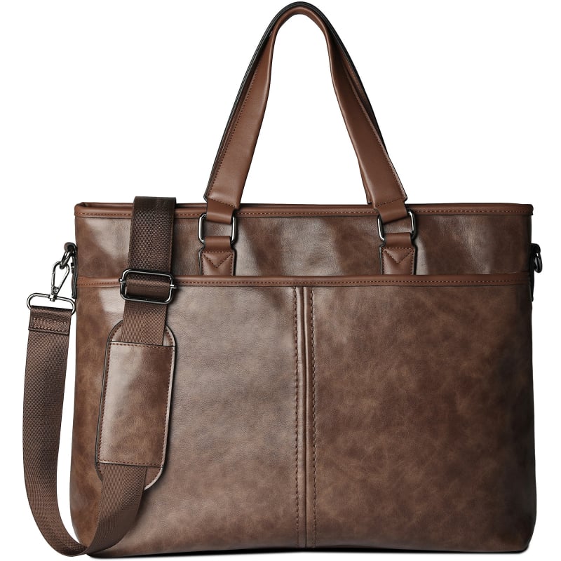 PU bőrből készült aktatáska európai–amerikai retro stílusban, vízálló, ütésálló és bővíthető üzleti utazásokhoz