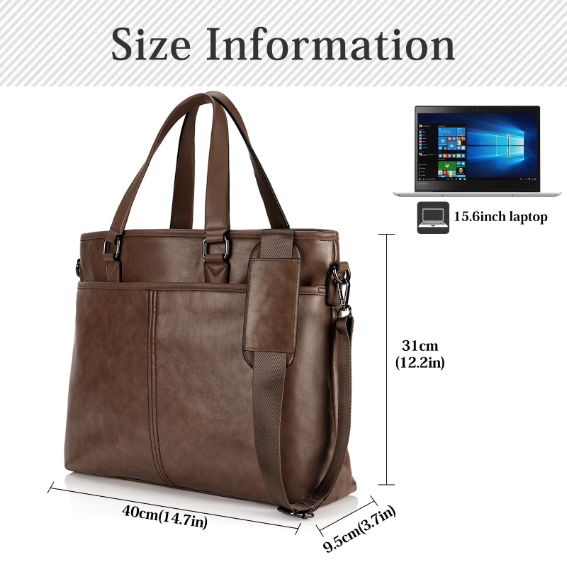 PU bőrből készült aktatáska európai–amerikai retro stílusban, vízálló, ütésálló és bővíthető üzleti utazásokhoz