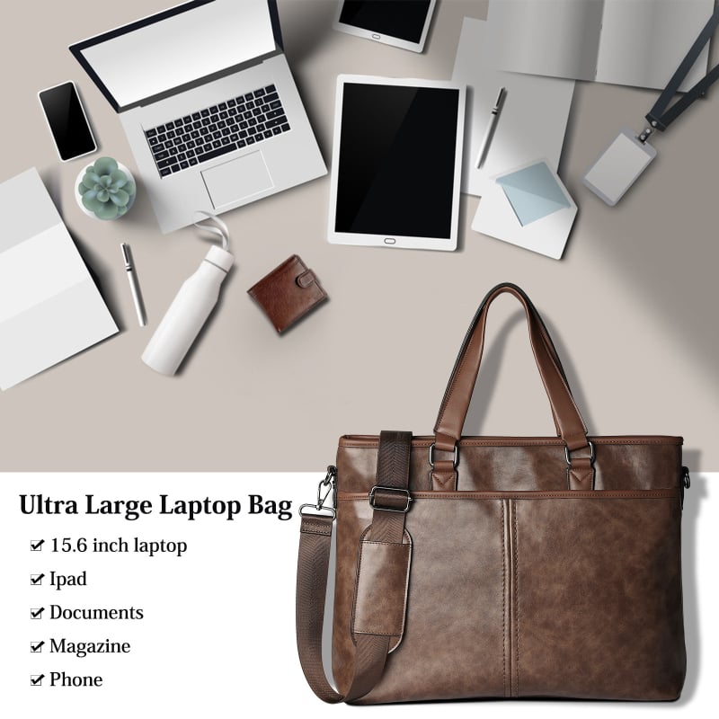 PU bőrből készült aktatáska európai–amerikai retro stílusban, vízálló, ütésálló és bővíthető üzleti utazásokhoz