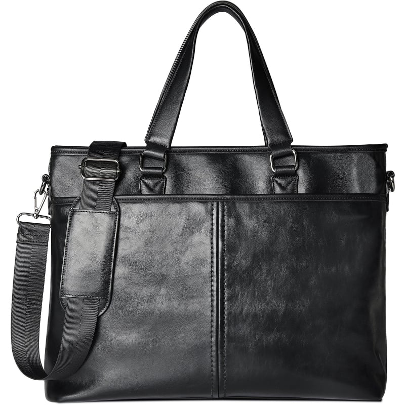 PU bőrből készült aktatáska európai–amerikai retro stílusban, vízálló, ütésálló és bővíthető üzleti utazásokhoz