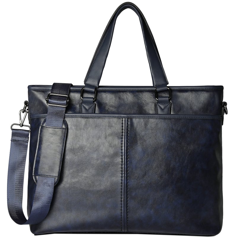 PU bőrből készült aktatáska európai–amerikai retro stílusban, vízálló, ütésálló és bővíthető üzleti utazásokhoz