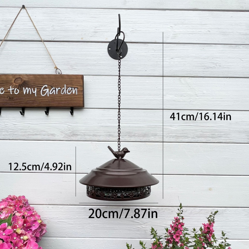 Комарова тава за инсенс със капак, железна, стенен монтаж, винтидж стил, заварено изпълнение