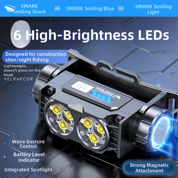 Čelovka s integrovanou veľkou kapacitou Li‑baterie, vodotesná, hmotnosť 97,5 g, elastický pás