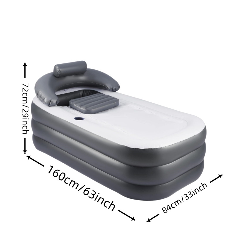 PVC nafukovacia vaňa, skladací dizajn, model: nafukovacia vaňa, funkcia: vedro na kúpanie