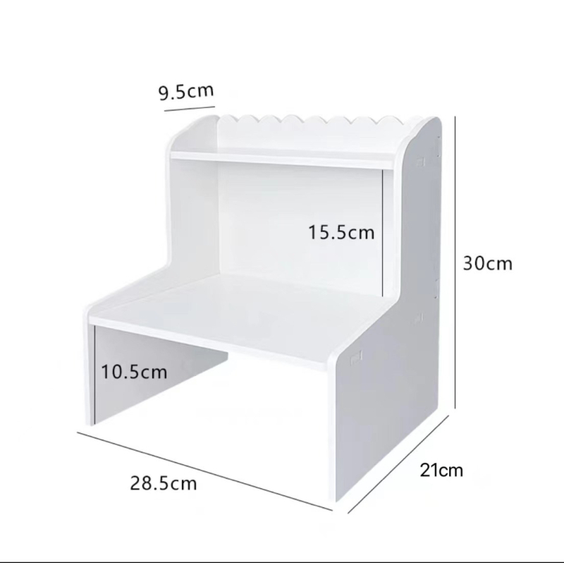 Organizator de depozitare pe birou cu 3 etaje – mobil, rezistent la praf și umezeală, material Chevron board