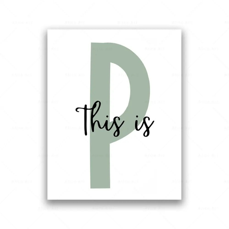 Decoratív obraz na plátne s anglickými písmenami PLAY pre detskú izbu, inkjet tlač, bez rámu, na mieru, zvislý obdĺžnik