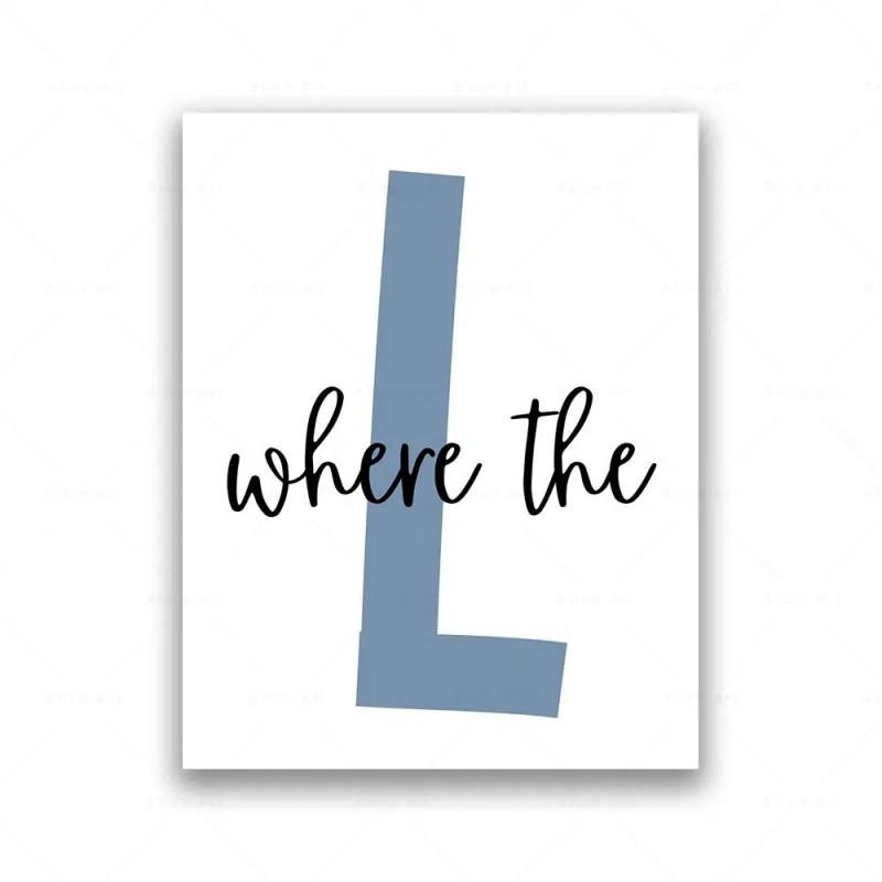 Decoratív obraz na plátne s anglickými písmenami PLAY pre detskú izbu, inkjet tlač, bez rámu, na mieru, zvislý obdĺžnik