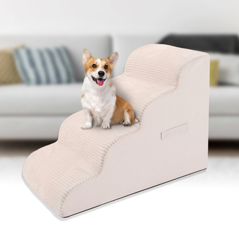 2/3/4‑stupňové schody pre psov z hustej peny, protisklzové a ultra široké, vhodné pre staršie psy a mačky