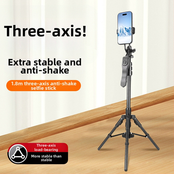 Trojosový stabilizátor pre telefón s automatickým sledovaním, hliníkový podlahový stojan, nosnosť 5 kg, tyč so 2–3 sekciami