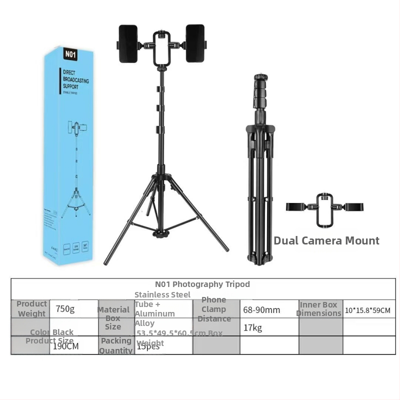 Trojosový stabilizátor pre telefón s automatickým sledovaním, hliníkový podlahový stojan, nosnosť 5 kg, tyč so 2–3 sekciami
