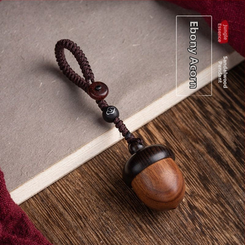 Kľúčenka do auta so Sandalwood Acorn dizajnom, USB prívesok, Unisex, Univerzálna kompatibilita, Retro tvorivý štýl