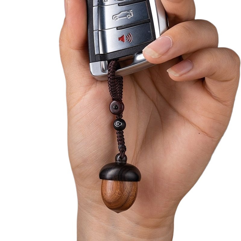 Pandantiv pentru cheie de mașină cu design Sandalwood Acorn, Pendin USB, Unisex, Compatibilitate universală, Stil retro creativ
