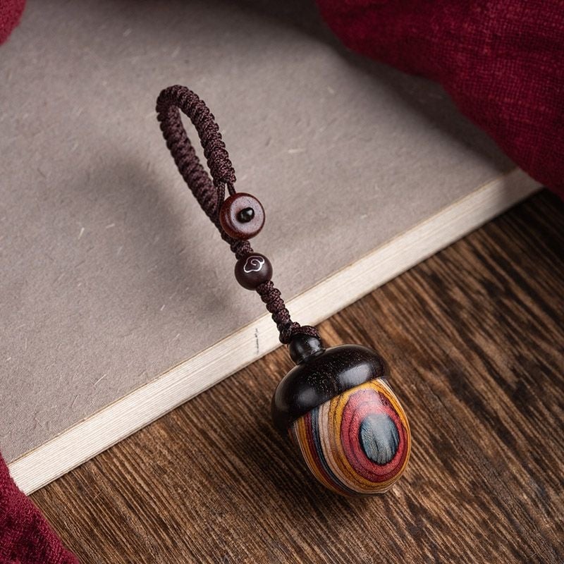 Pandantiv pentru cheie de mașină cu design Sandalwood Acorn, Pendin USB, Unisex, Compatibilitate universală, Stil retro creativ