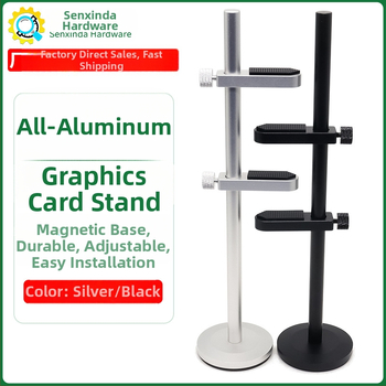 Senxinda Hardware K01 Hliníkový držiak GPU pre PC skrinku s antivibračnou podporou a vertikálnou magnetickou základňou