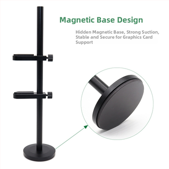 Senxinda Hardware K01 Hliníkový držiak GPU pre PC skrinku s antivibračnou podporou a vertikálnou magnetickou základňou