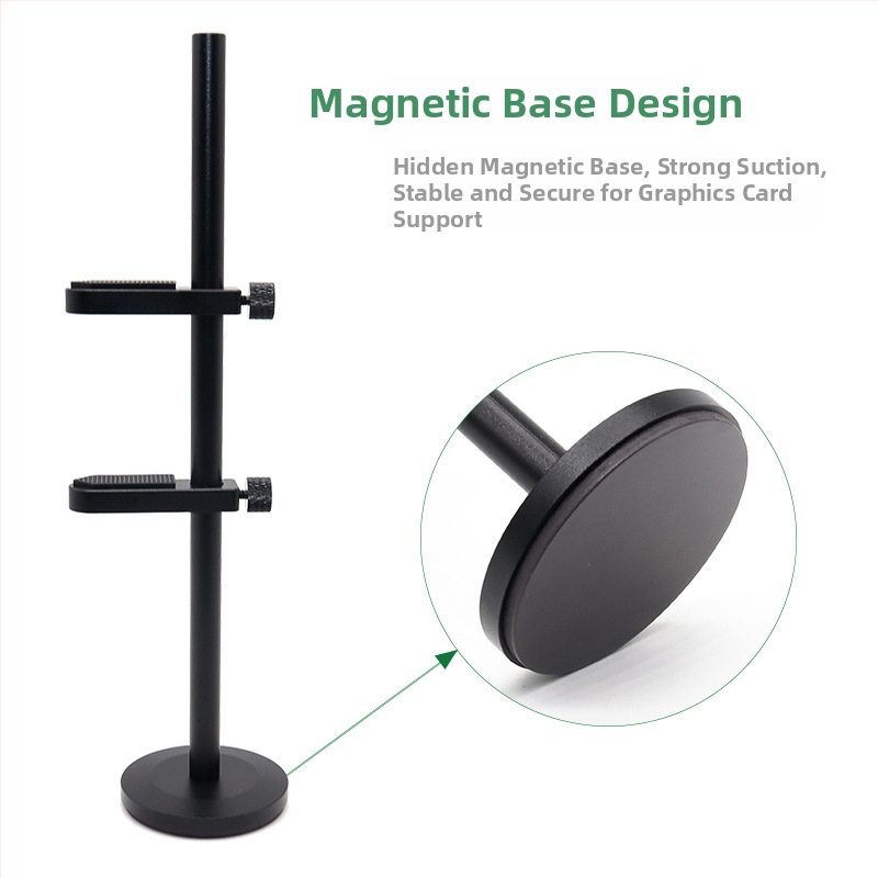 Senxinda Hardware K01 Hliníkový držiak GPU pre PC skrinku s antivibračnou podporou a vertikálnou magnetickou základňou