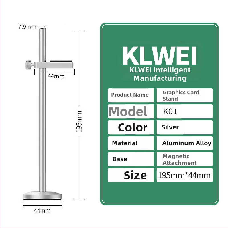 Senxinda Hardware K01 Hliníkový držiak GPU pre PC skrinku s antivibračnou podporou a vertikálnou magnetickou základňou