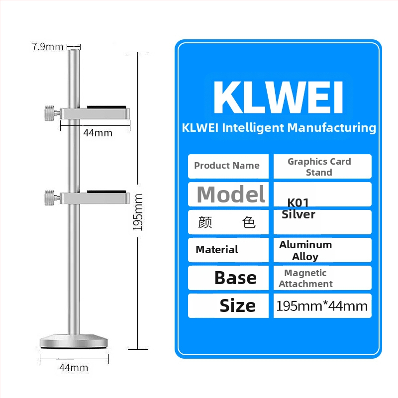 Senxinda Hardware K01 Hliníkový držiak GPU pre PC skrinku s antivibračnou podporou a vertikálnou magnetickou základňou