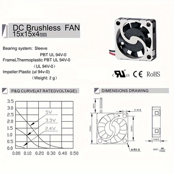 Chladiaci ventilátor pre notebook, model 1504, pre CPU, kompatibilný s notebookmi