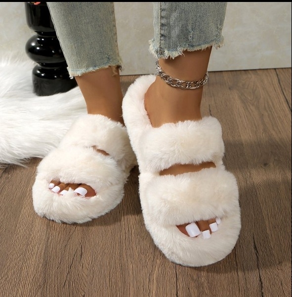 Toe Cap пантофи, замшова горна част, гумена подметка, едноцветни, памучна подплата