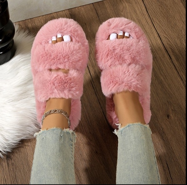 Toe Cap пантофи, замшова горна част, гумена подметка, едноцветни, памучна подплата