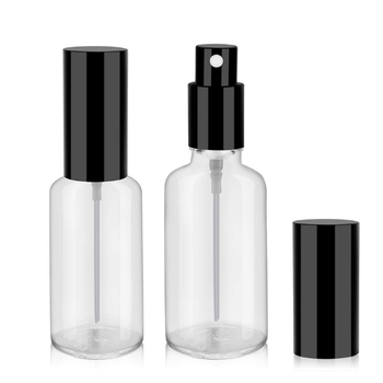 Stikla kosmētikas pudelīte ar matētu virsmu, pilinātājs un smidzinātājs