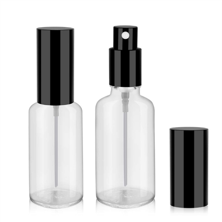 Stikla kosmētikas pudelīte ar matētu virsmu, pilinātājs un smidzinātājs