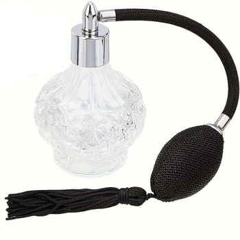 Sticluță de parfum din sticlă cristal, cu design tip air bag și duză din aliaj de zinc