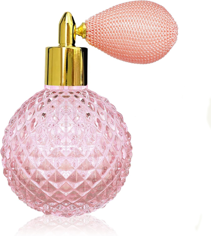 Sticluță de parfum din sticlă cristal, cu design tip air bag și duză din aliaj de zinc