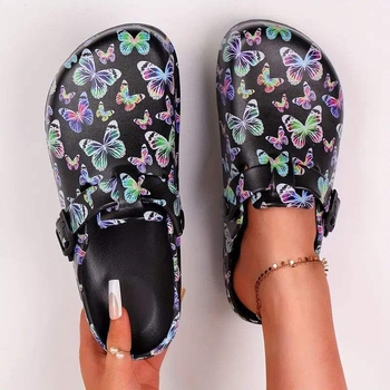 Moteriškos medicininius šlepetes su neslidžia pada, EVA viršus ir EVA padas, pakeliamasis įdėklas