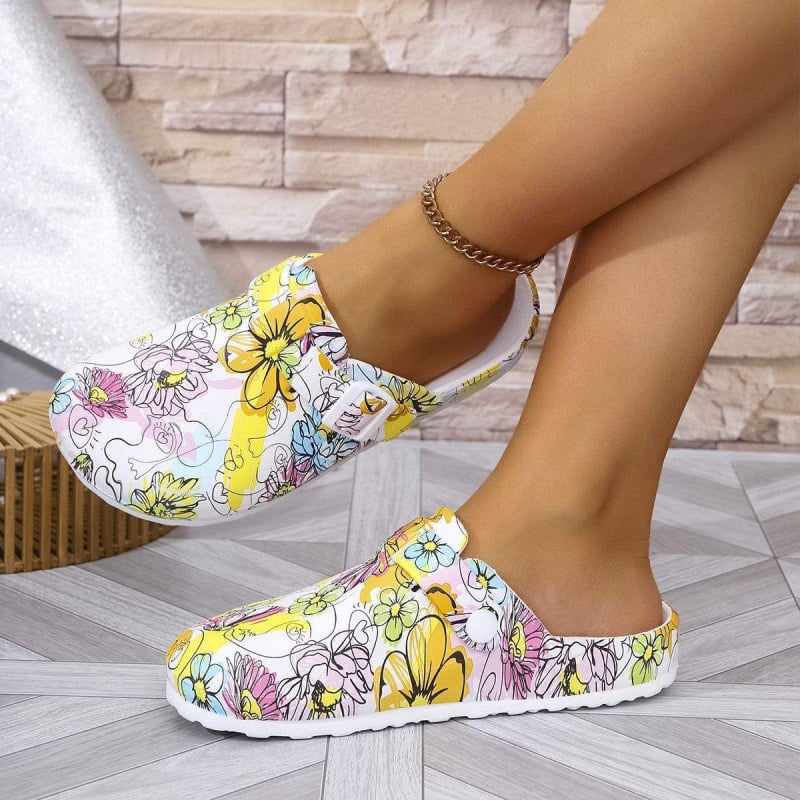 Moteriškos medicininius šlepetes su neslidžia pada, EVA viršus ir EVA padas, pakeliamasis įdėklas