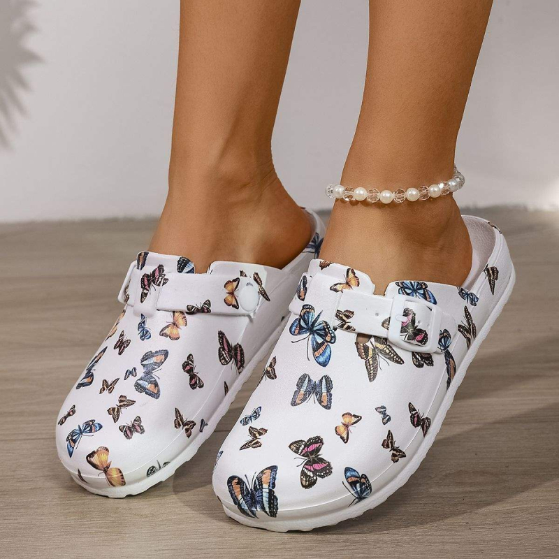 Moteriškos medicininius šlepetes su neslidžia pada, EVA viršus ir EVA padas, pakeliamasis įdėklas