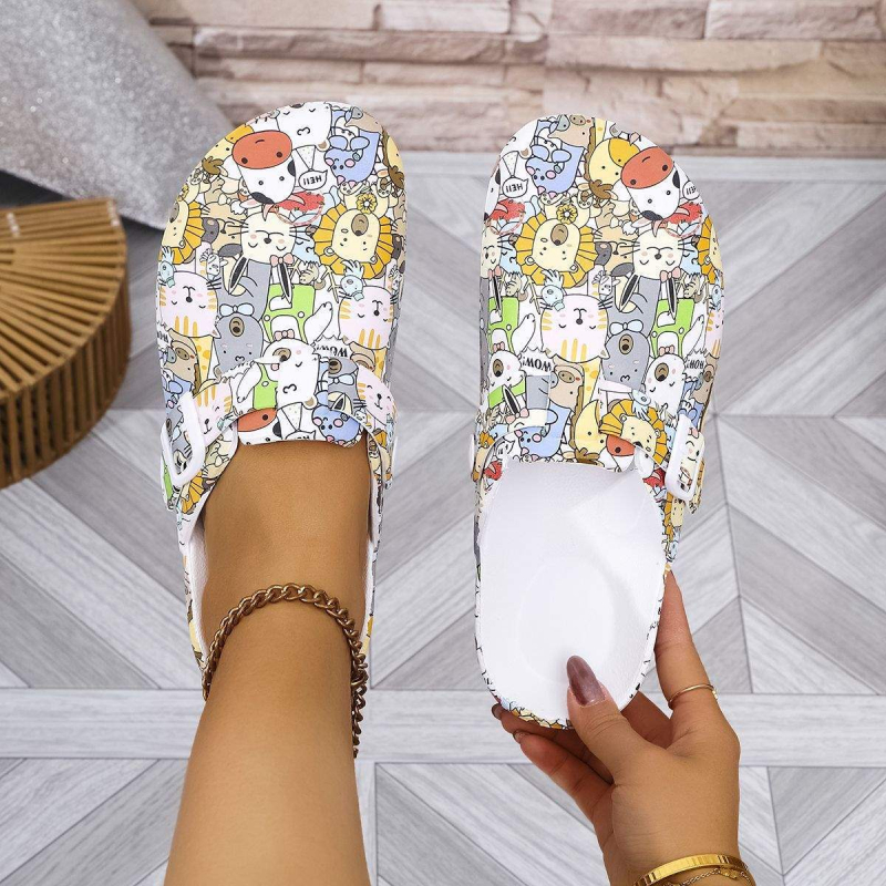 Moteriškos medicininius šlepetes su neslidžia pada, EVA viršus ir EVA padas, pakeliamasis įdėklas