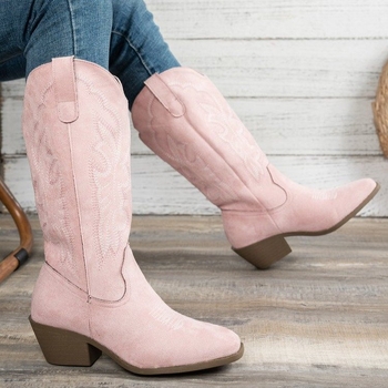 Дамски Мартин ботуши, синтетична кожа, ултра висок ток (>8 см), висок връх, зимни