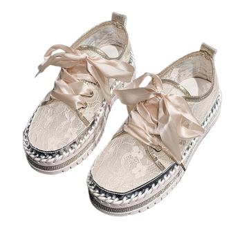 Mocasin slip-on, upper din plasă respirabilă cu detalii din piele patent, toc mediu 3-5 cm, talpă din cauciuc