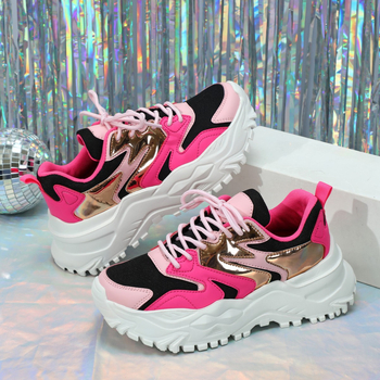 Uniszex sportcipő casual vastag talppal, felsőrész PU+háló, csúszásmentes MD talp, ütéscsillapítás, mindennapi viselet