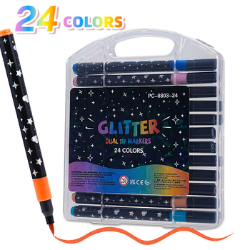 Glitterový marker s luminescujúcim perleťovým atramentom na maľovanie – vhodný pre študentov